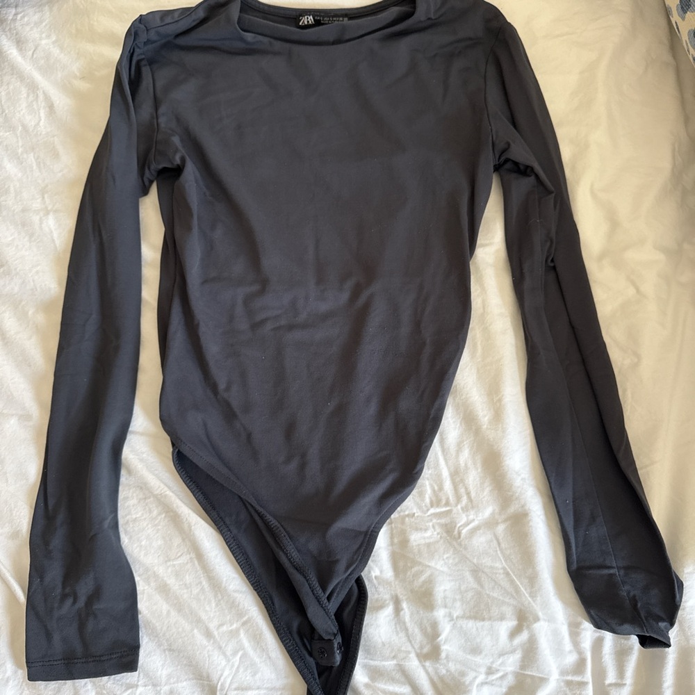 Long Sleeve Grey Bodysuit